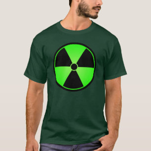 Grüner Strahlungs-Symbol-T - Shirt
