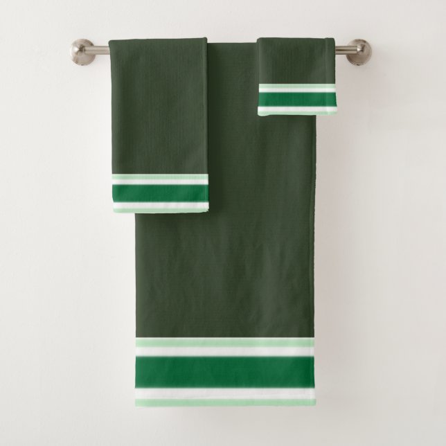 Grüner Streifen Badhandtuch Set (Insitu)