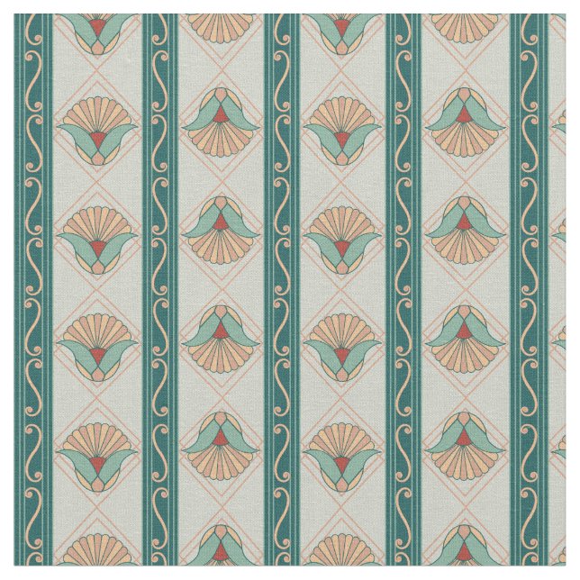 Grüner Streifen der 1920er Stoff (Nahaufnahme)