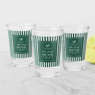 Grüner Streifen Tennis Junggesellinnenabschied ele Schnapsglas