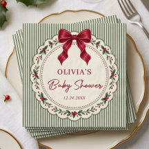 Grüner Streifen Winter Weihnachten Thema Baby Show