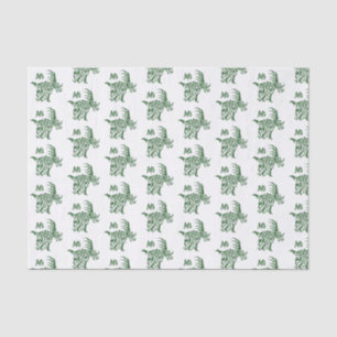 Grüner Styracosaurus mit Anstrich aus dem Stammesk Seidenpapier