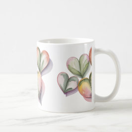 Grüner Sukkulenten-Herzbecher Kaffeetasse