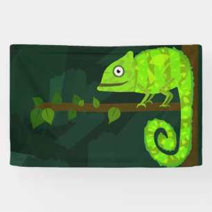 Grüner süßer Chamäleon Banner