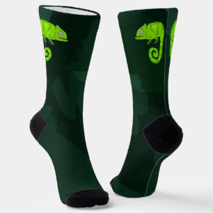 Grüner süßer Chamäleon Socken