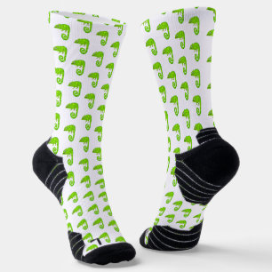 Grüner süßer Chamäleon Socken