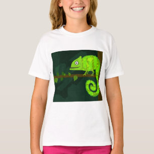 Grüner süßer Chamäleon T-Shirt