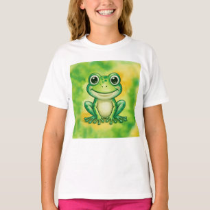 Grüner süßer Frosch T-Shirt