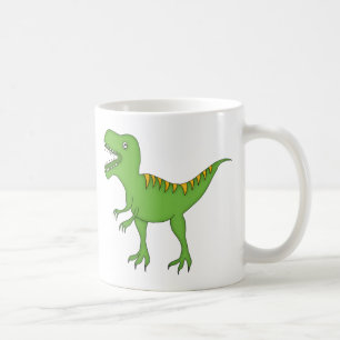 Grüner T-Rex Dinosaurier+Personifizieren Sie den Tasse