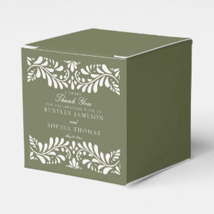 Grüner Talavera-Fliese Spanischer Stil Fiesta Hoch Geschenkschachtel