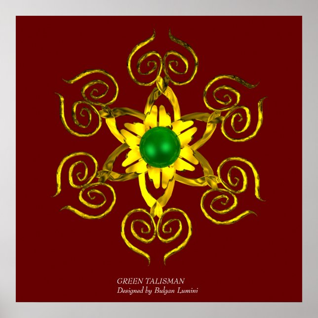GRÜNER TALISMAN,rot Poster (Vorne)