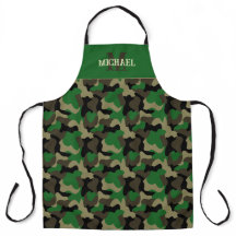 Grüner Tarndruck-Grill-Stil-Monogramm