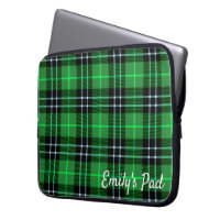 Grüner Tartan Kariert mit Namen