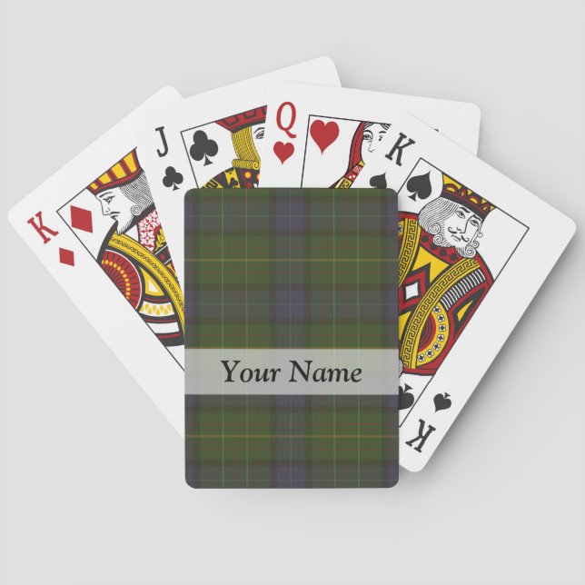 Grüner Tartan kariert Spielkarten (Rückseite)