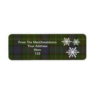 Grüner Tartan kariert und Xmas Schneeflocke