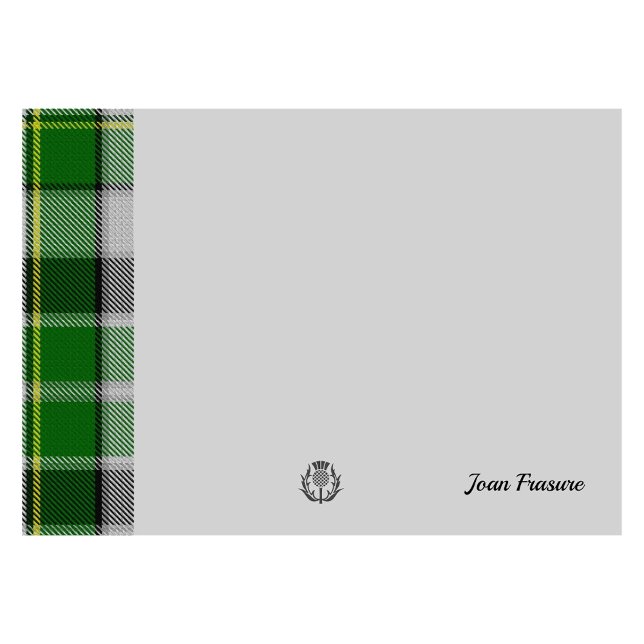 Grüner Tartan & Scottish Thistle Post-It Notes Klebezettel (Von Creator hochgeladen)