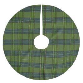 Grüner Tartan - Weihnachtsbaum-Rock Polyester Weihnachtsbaumdecke