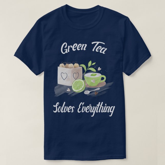 Grüner Tee löst alles Teekanne Teetasse Teabag (Design vorne)
