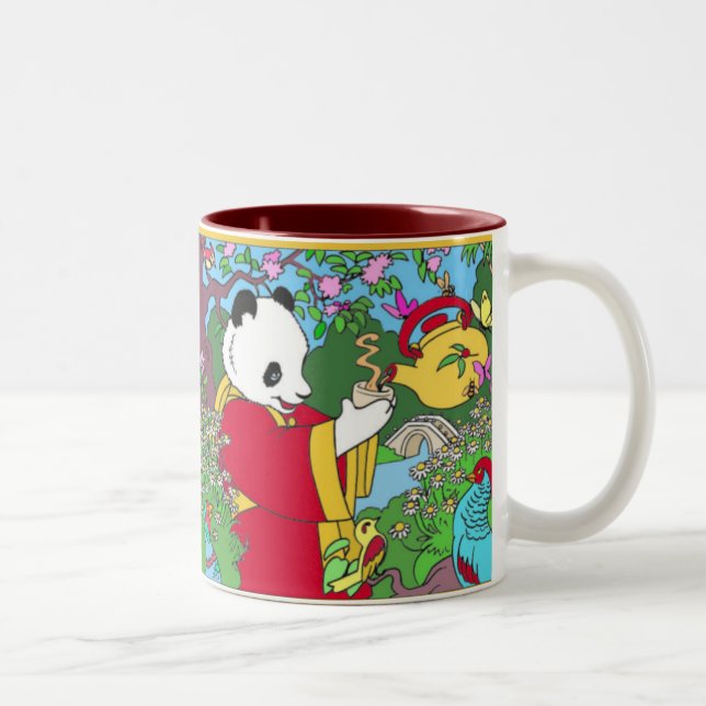 Grüner Tee Zweifarbige Tasse (Rechts)