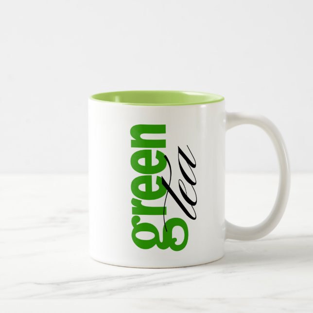 Grüner Tee Zweifarbige Tasse (Rechts)