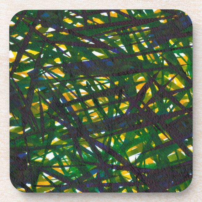 Grüner Thicket II Getränkeuntersetzer (Vorderseite)