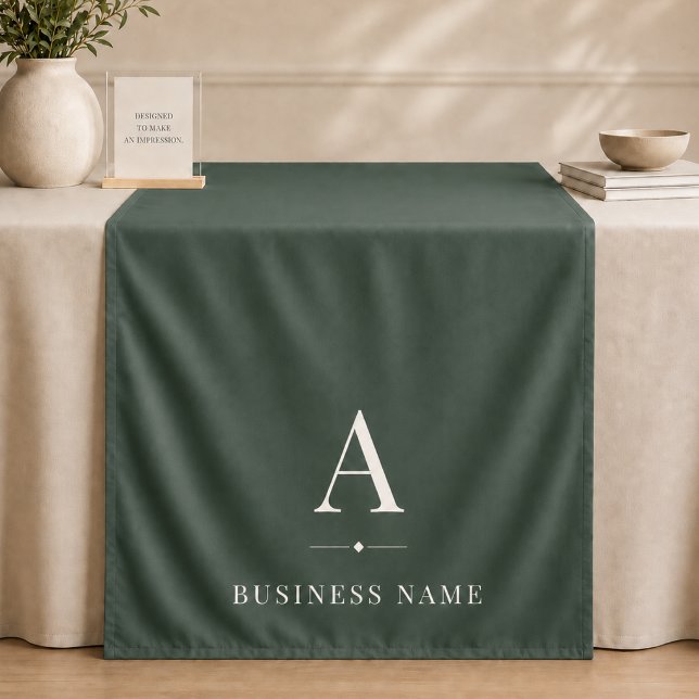 Grüner Tischläufer-Banner mit Firmenlogo Wandteppich (Von Creator hochgeladen)