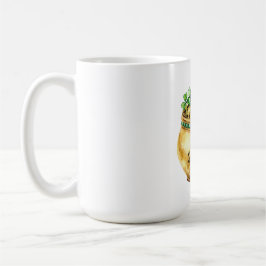 Grüner Topf mit Gold Shamrocks St. Patrick's Day   Kaffeetasse