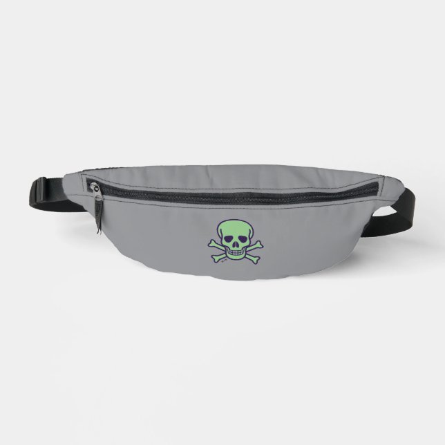Grüner Totenkopf Bauchtasche grau (Vorderseite)