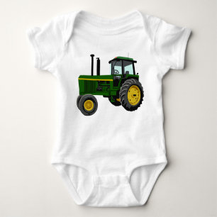Grüner Traktor Baby Strampler