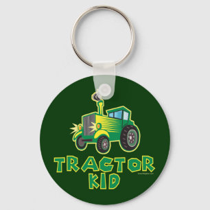 Grüner Traktor Schlüsselanhänger