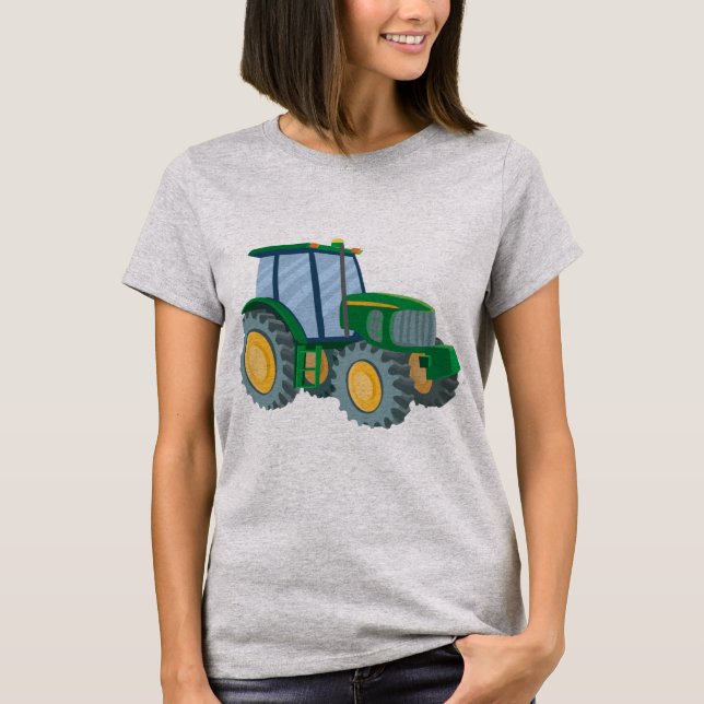 Grüner Traktor-T - Shirt (Vorderseite)