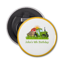 Grüner Traktor | Thema Landwirtschaft Geburtstagsp