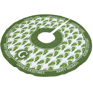 Grüner Traubenbaumrock Polyester Weihnachtsbaumdecke