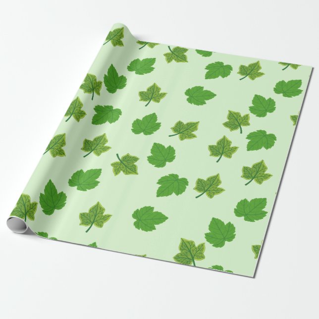 Grüner Traubenleaf Geschenkpapier (Ungerollt)