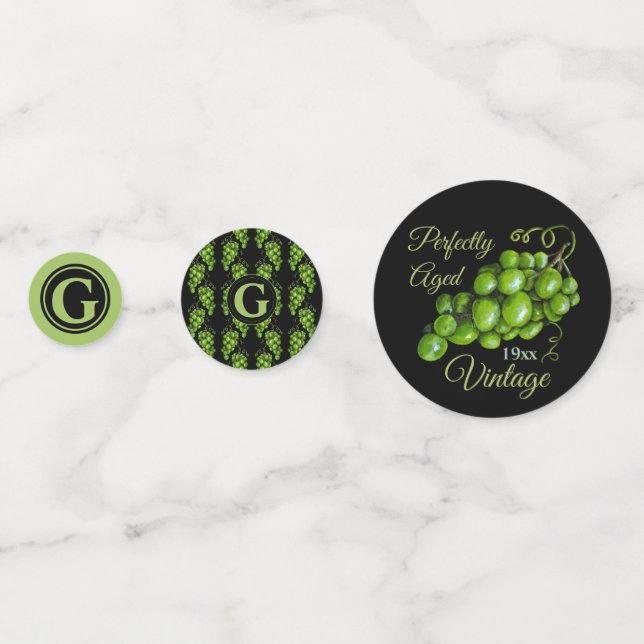 Grüner Traubentisch Confetti Konfetti (Vorderseiten)
