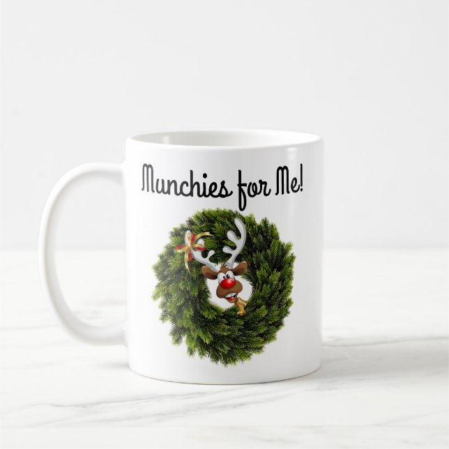 Grüner Tree Munchies für Rentier Kaffeetasse (Links)