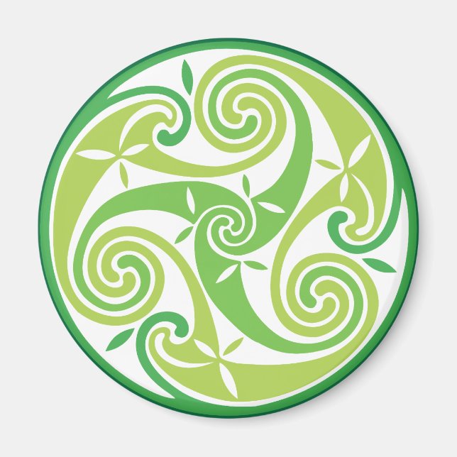 Grüner Triskel Magnet (Vorne)