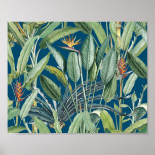 Grüner Tropischer Dschungel Banana Tree Strelitzia Poster