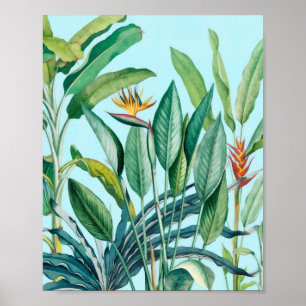 Grüner Tropischer Dschungel Banana Tree Strelitzia Poster