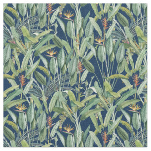 Grüner Tropischer Dschungel Banana Tree Strelitzia Stoff