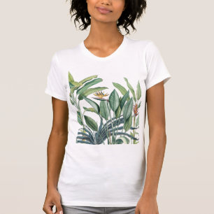 Grüner Tropischer Dschungel Banana Tree Strelitzia T-Shirt