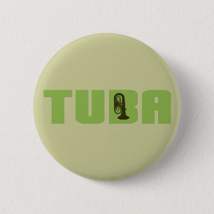 Grüner Tuba-Knopf Button