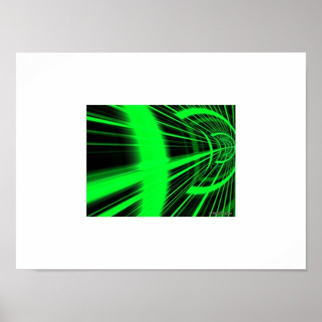 Grüner Tunnel Poster (Vorne)