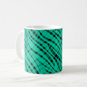 Grüner Türkis-Tiger-Abstract-Druck Kaffeetasse