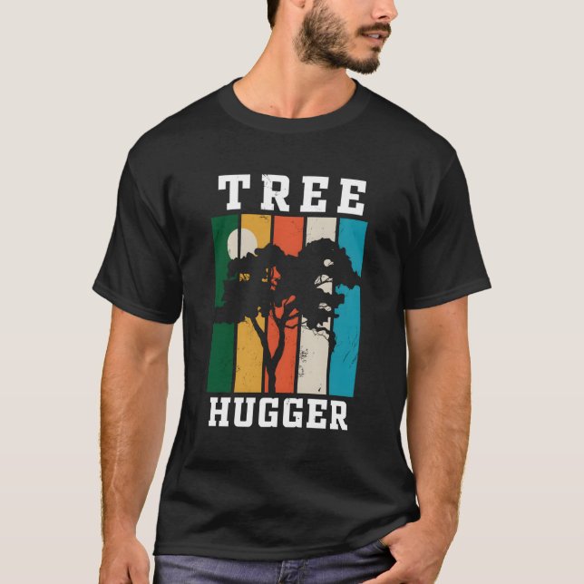 Grüner Umweltschützer Baum Hugger T-Shirt (Vorderseite)