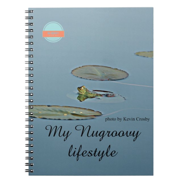 Grüner und blauer Frosch, der in das dritte Alter  Notizblock (Vorderseite)