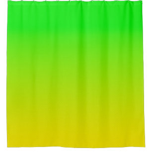 Grüner und gelber Neonverlauf Duschvorhang