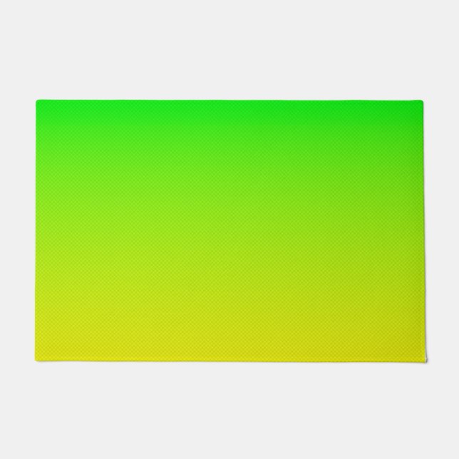 Grüner und gelber Neonverlauf Fußmatte (Vorderseite)