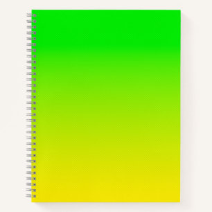 Grüner und gelber Neonverlauf Notizbuch