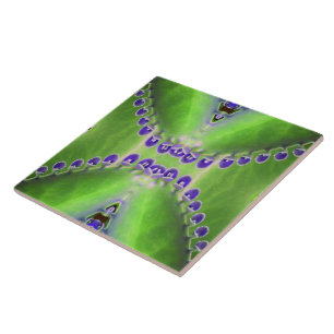 Grüner und lila Entwurf Fliese